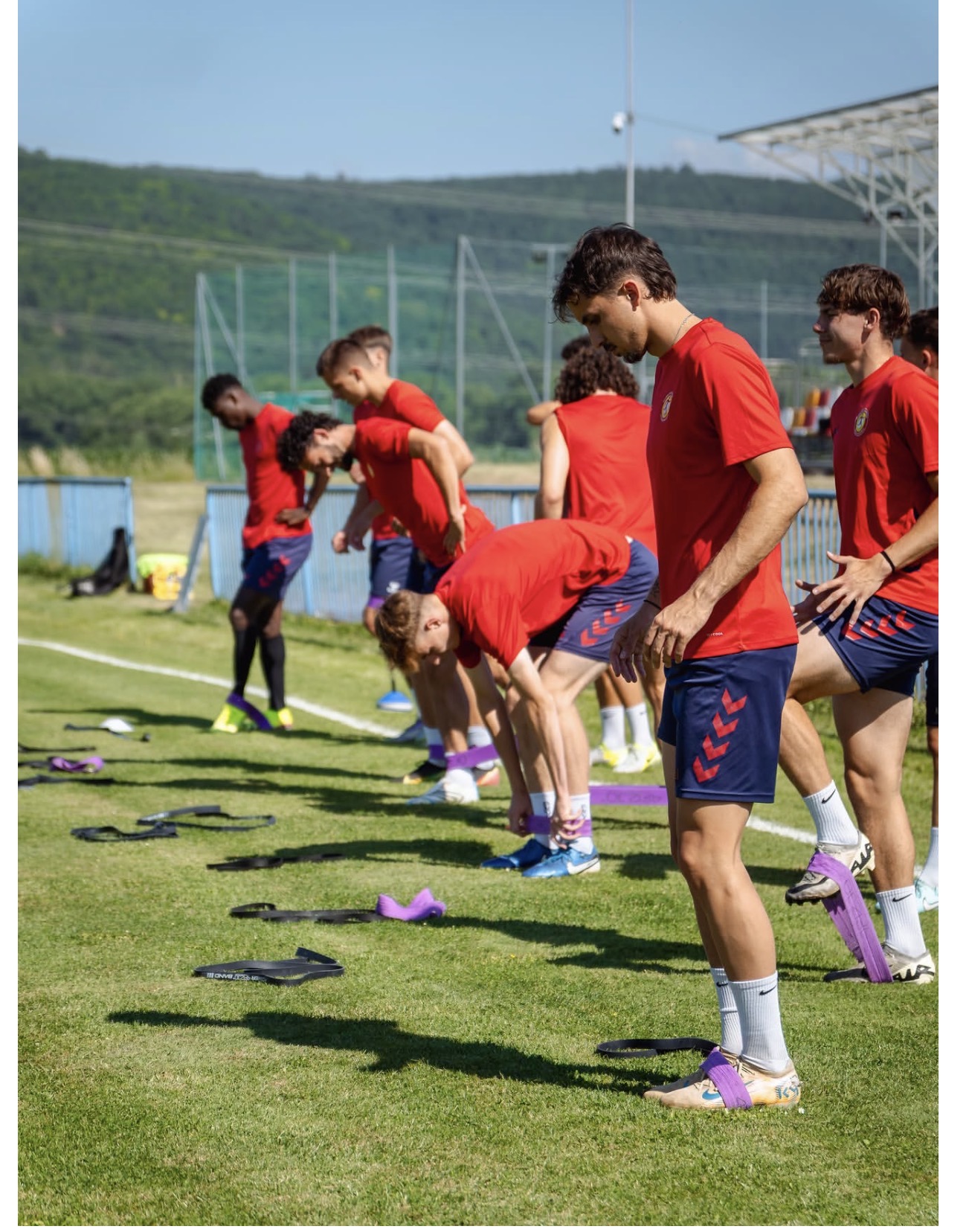 Pre-season training session with the squad